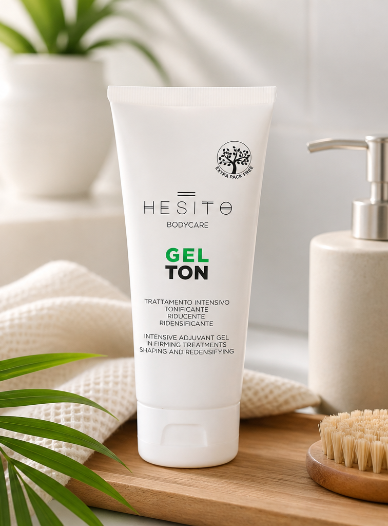 Trattamento tonificante corpo quotidiano per pelle più compatta Hesito Gel Ton gel tonificante corpo utilizzato nella routine quotidiana rassodante